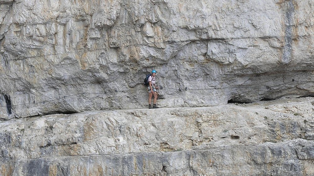 Zooming out, we see the ledge is on a cliff face